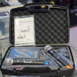 Microfone Duplo bastão Sem Fio GOLD UHF-113  - Foto 3