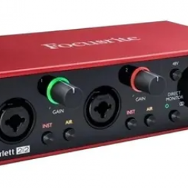 Interface de áudio Focusrite Scarlett 2i2 3ª geração Placa de gravação - Foto 3