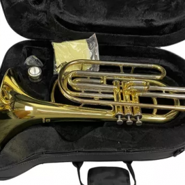 Trombonito Sib Dourado Trombone de marcha - Foto 1