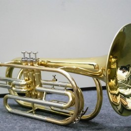 Trombonito Sib Dourado Trombone de marcha - Foto 4