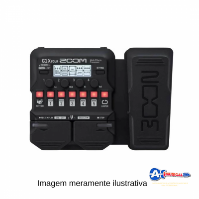 Detalhes do produto Pedaleira Guitarra Zoom G1x Four pedal efeitos 