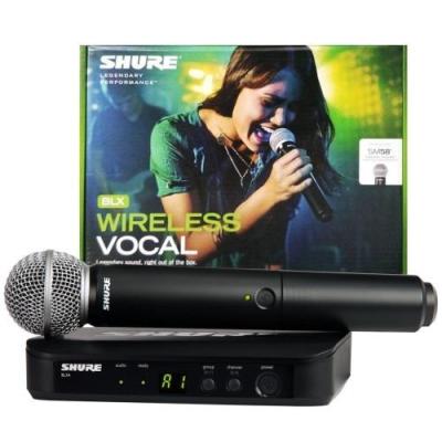 Microfone S/ fio Shure Blx24/ Sm58- J10