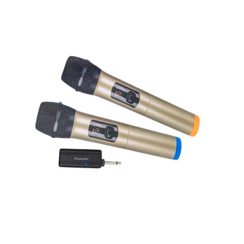Microfone S/ Fio Duplo Ecopower EPM-306