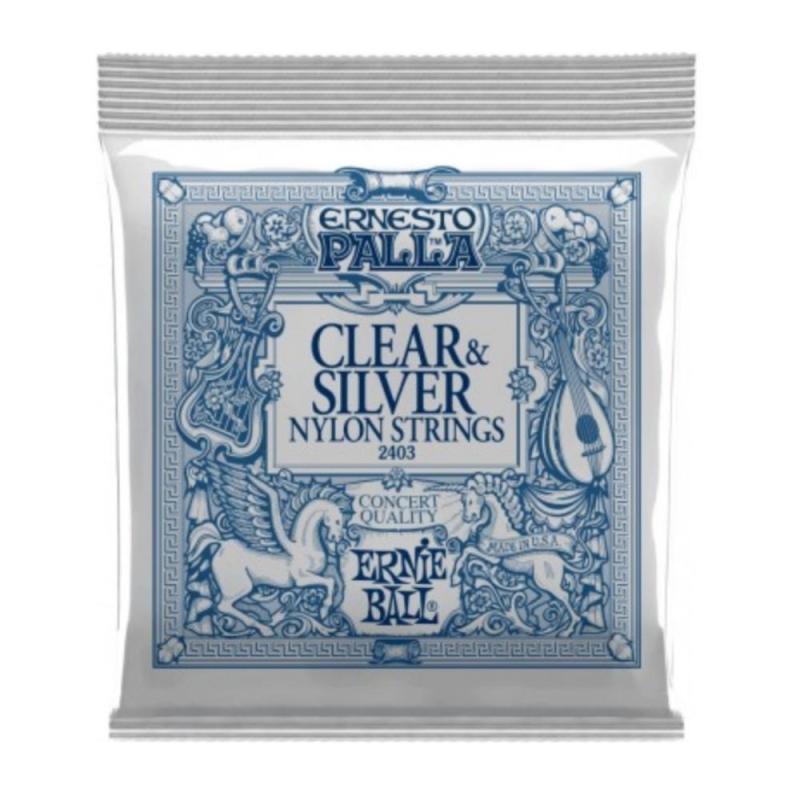 Encord. Violão Nilon Ernieball 2403 Clear & Silver Ernesto Palla