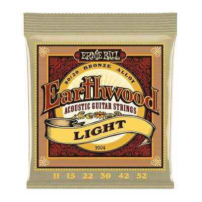 Encord. Violão Aço Ernieball Earthwood Extra Light 2406 Black & Silver Ernesto Palla