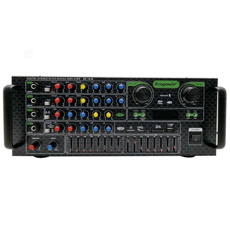 Potência Mesa Amplif. Ecopower EP-1616 40W+40W/2CH