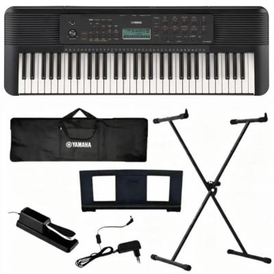 Kit Teclado Yamaha Psr-e283+Fonte+Capa+Suporte+Pedal Sustem
