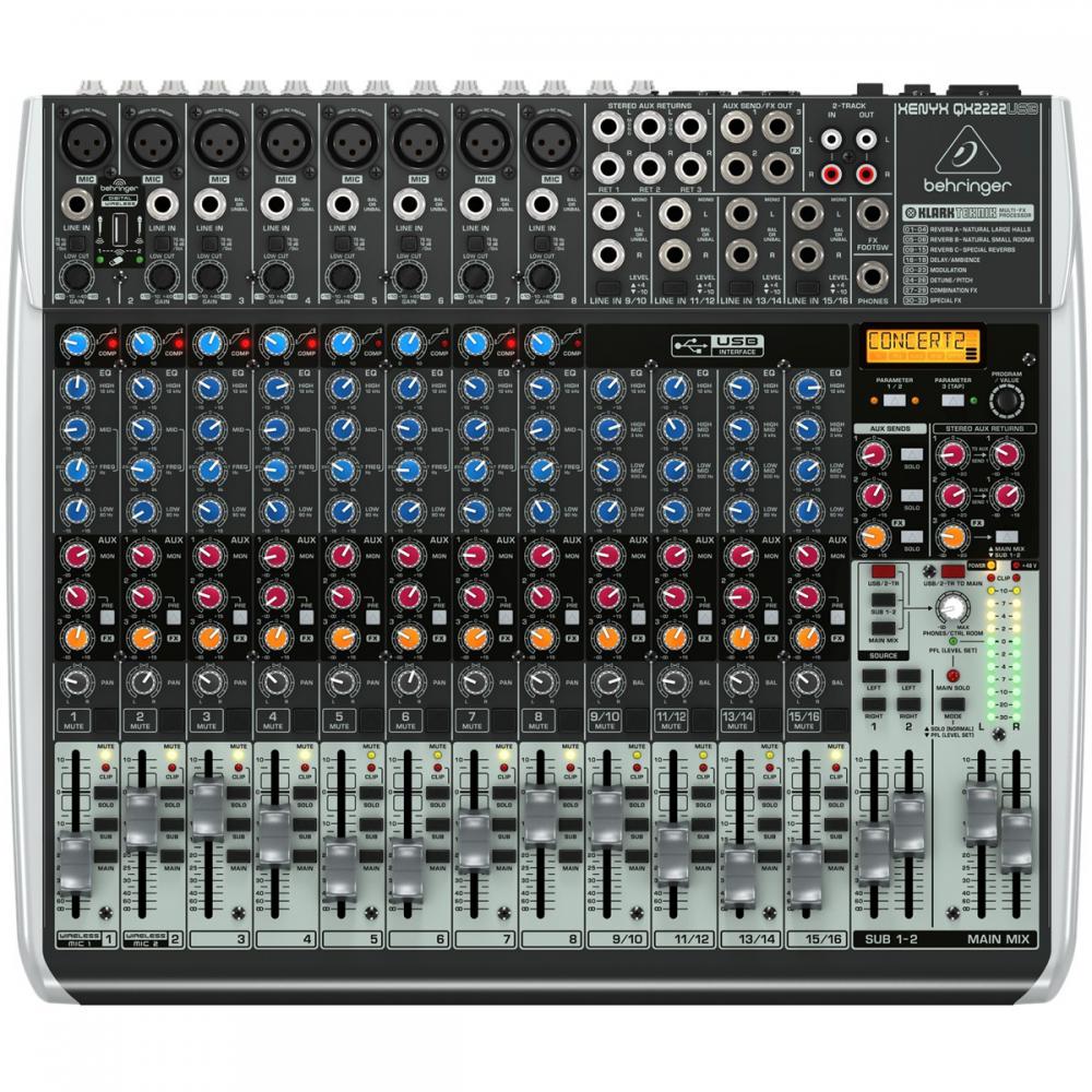 Mesa de Som Xenyx QX2222USB Behringer A Musical Salto