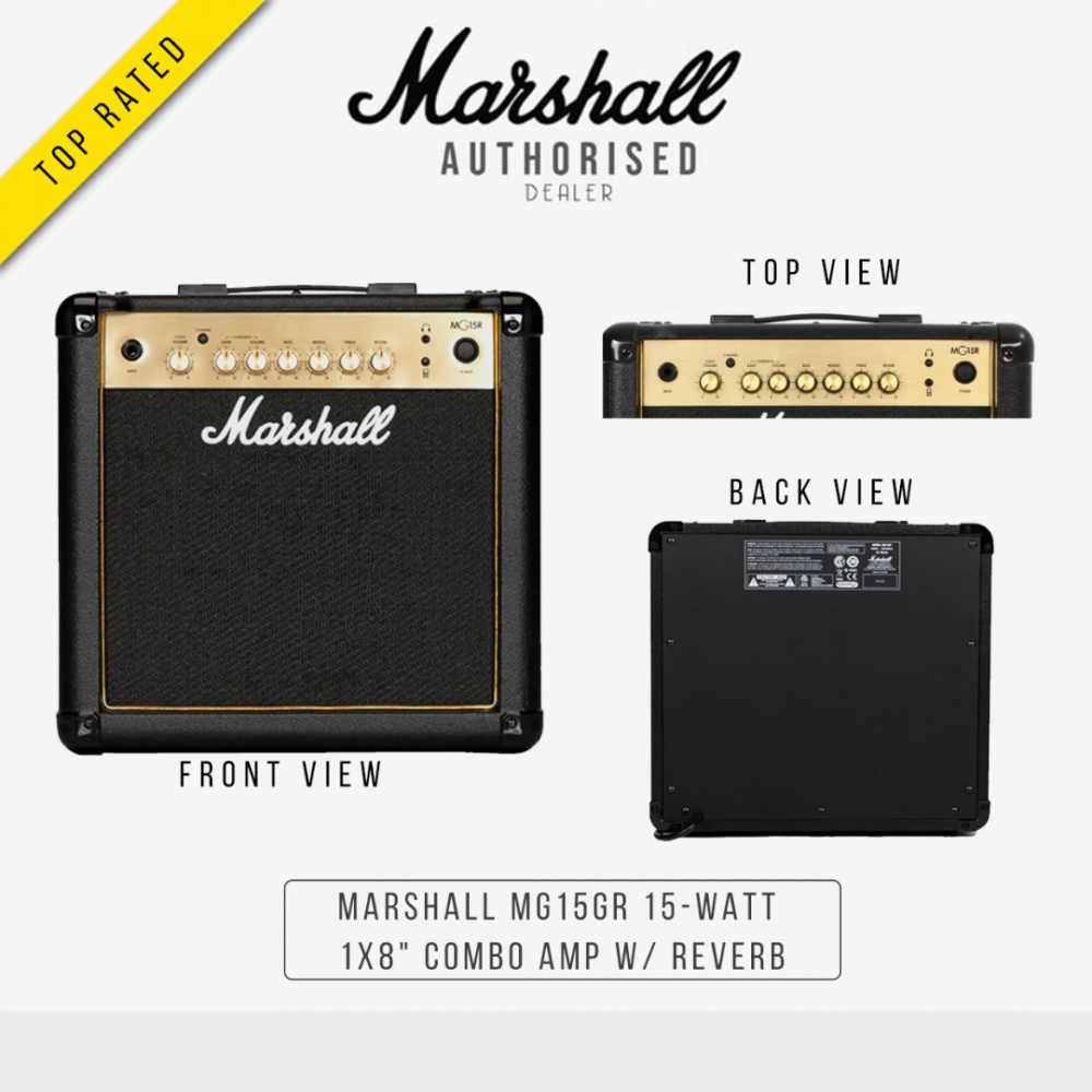 Amplificador Combo Guitarra Marshall Mg15 GR   -  COM REVERB