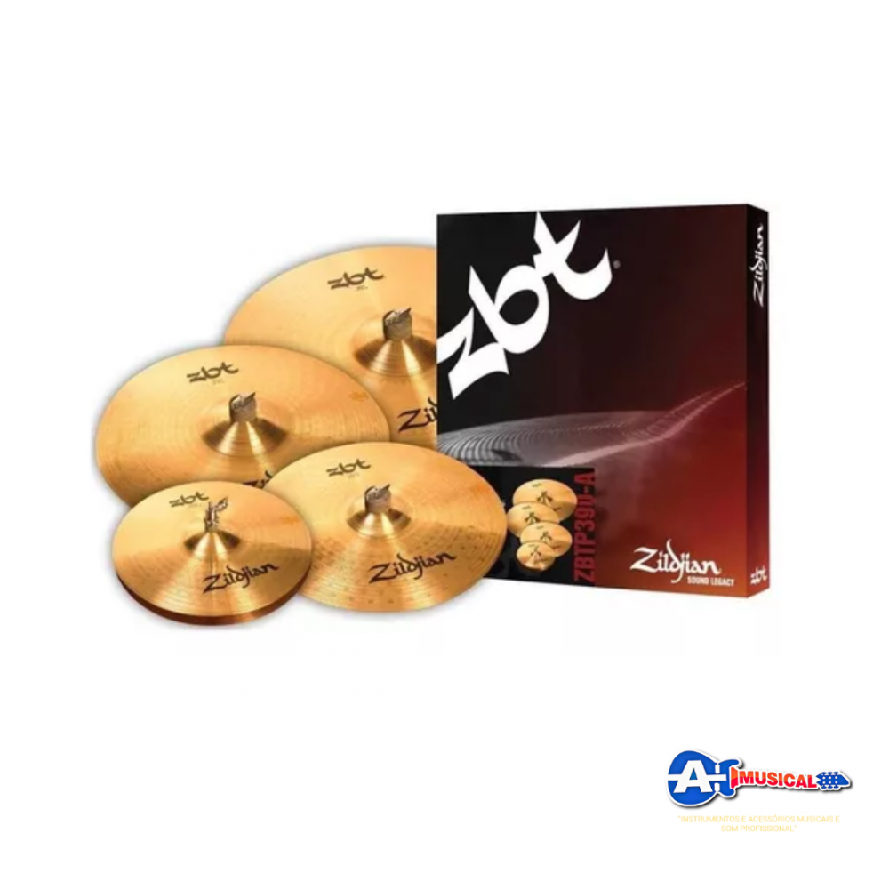 Set Pratos Kit Zildjian Zbpt 390 4 pçs 