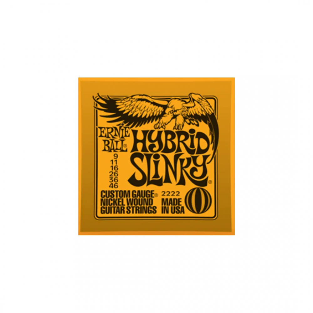 Cordas de Guitarra Eletrica Ernie Ball P02222 NICKL HYBRD SLINKY 0.09