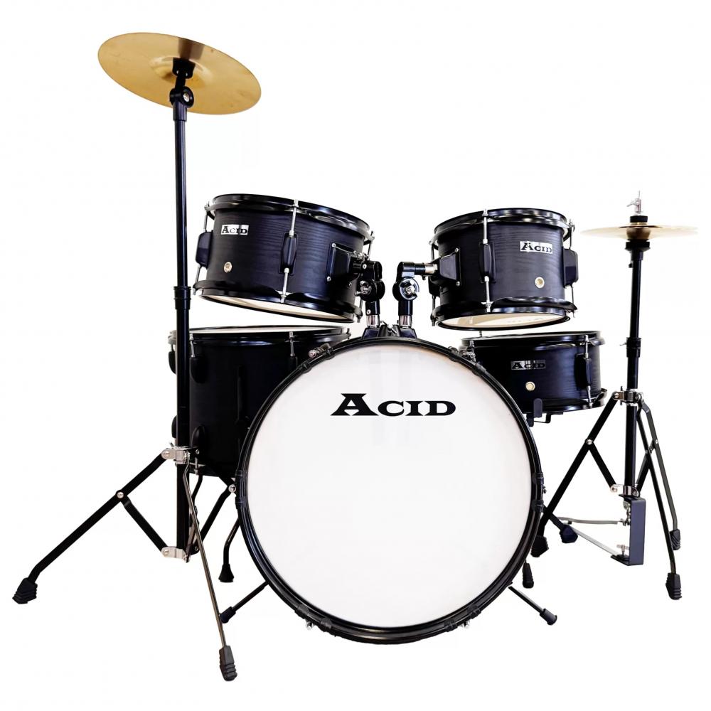 Bateria Acid 5 Pçs Cx-007 Negro Flameado 